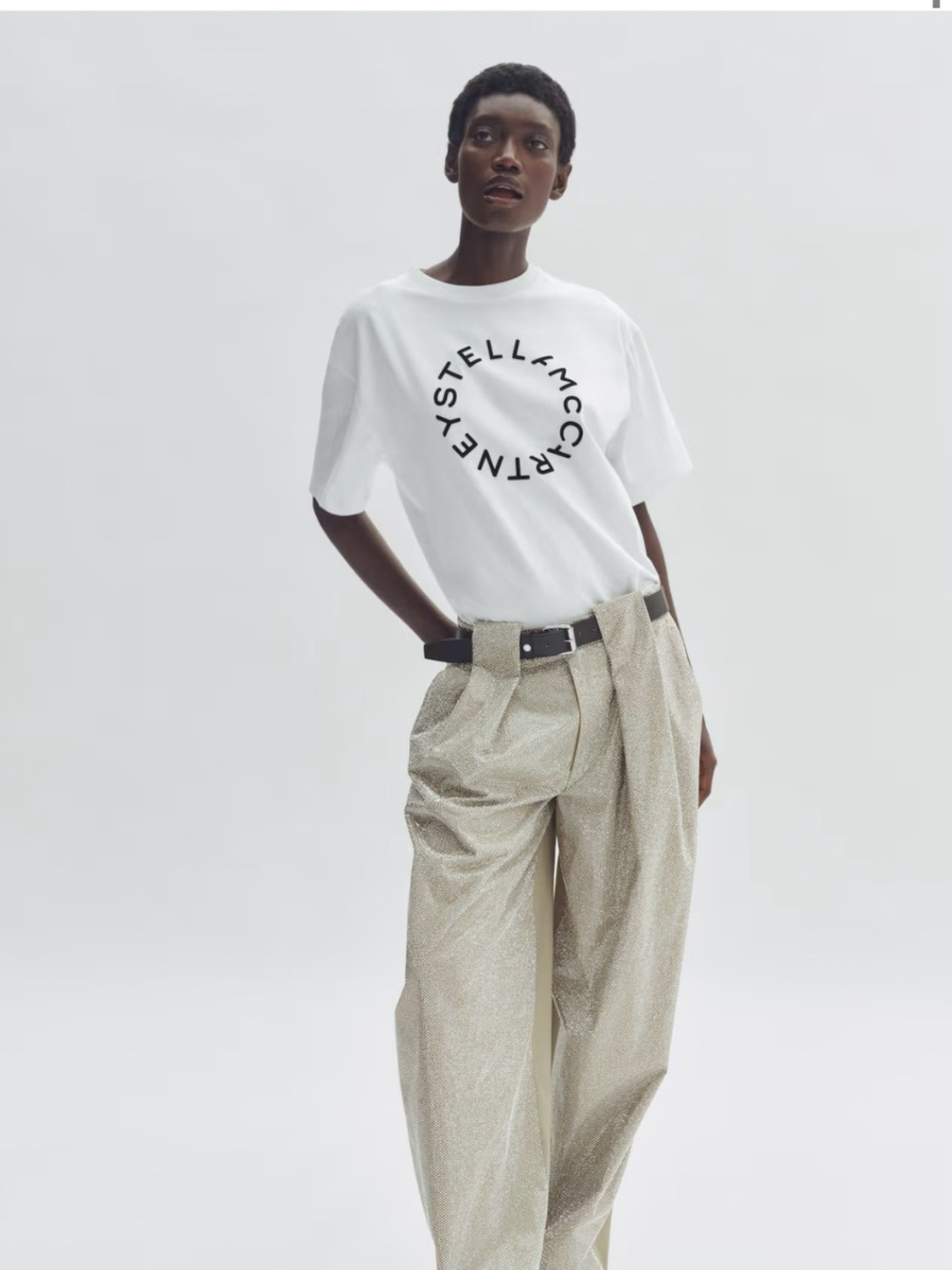 Stella McCartney X H&M Beige Sparkly Trousers